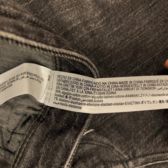 MASSIMO DUTTI Slim Fit Cotton Blend Faded Look Black Jeans Sz 30 - Picture 6 of 9